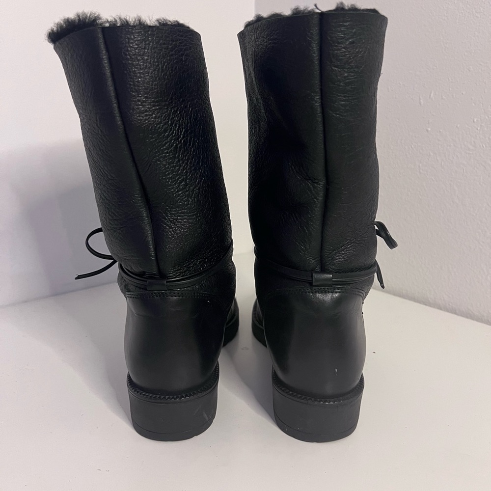 Santana Canada Black Leather Winter Boots - Picture 4 of 6